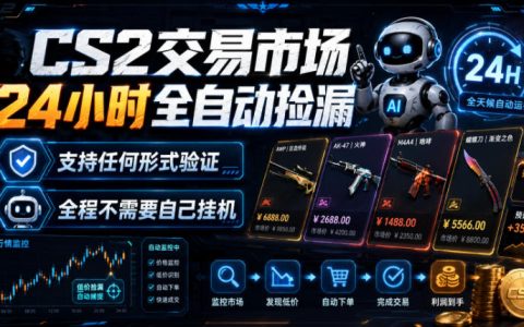 如何用一部手机在CS2交易市场实现24小时全自动捡漏？多年实战与多方式视频验证全揭秘