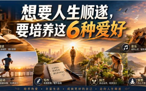 想让人生更顺遂？这6种爱好值得长期坚持
