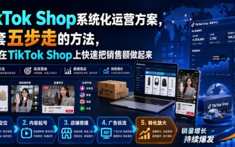 如何用“五步走”系统化运营法，在 TikTok Shop 快速做起销量？