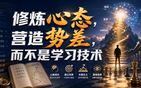 别再卷技术了，先修心态、造势差