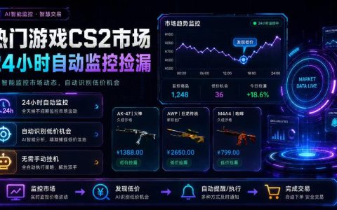 CS2市场捡漏真的能日入300+吗？我用24小时自动监控＋任意数据验证的实测拆解