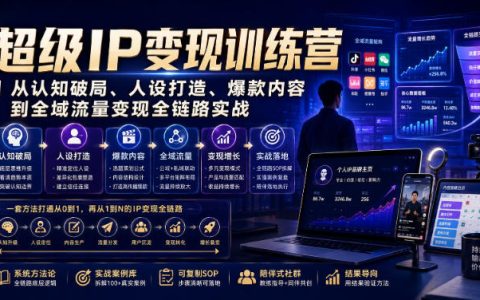 从认知破局到全域流量变现：超级IP人设与爆款内容的全链路实战指南