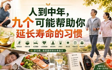 人到中年，坚持这9个习惯，或许能延长寿命
