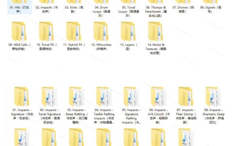 一套搞定预告片音效：4400+史诗级紧张感与氛围素材包（中文分类·超级精选）