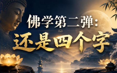 付费阅读：佛学第二期，依然是四个字