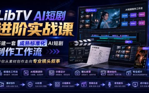 如何从素材创作走向专业镜头叙事？LibTV AI短剧进阶实战课教你搭建标准化制作工作流
