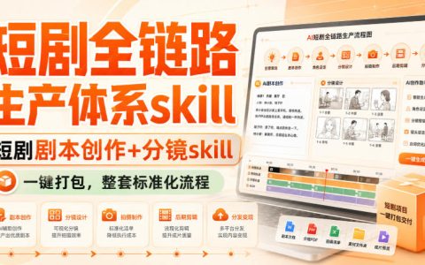 短剧全链路怎么搭建？从剧本创作到分镜，一键打包的标准化生产体系