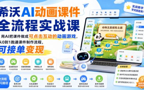 如何用AI把希沃课件做成可点击互动动画游戏？从0到1全流程实战与接单变现指南