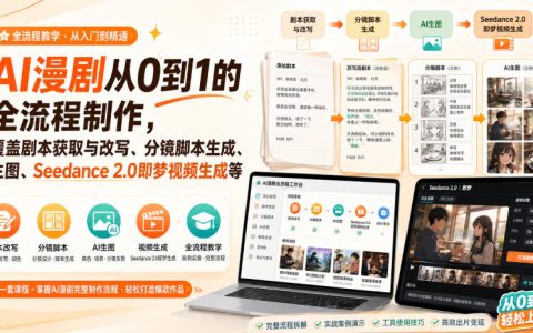 从0到1做一部AI漫剧：剧本获取与改写、分镜脚本、角色场景生图与三视图、Seedance 2.0即梦视频生成全流程（PDF版）