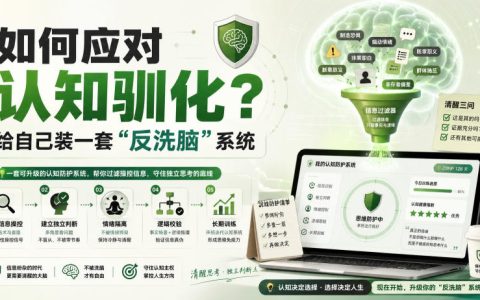 普通人如何对抗认知驯化？手把手搭建你的“反洗脑”防火墙