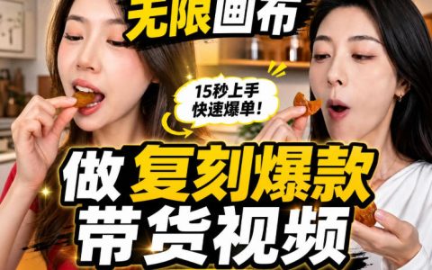 如何用无限画布搭建炸裂级黑科技工作流，实现一键复刻爆款带货视频？