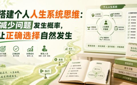 如何用系统思维搭建你的人生操作系统：降低问题发生概率，让正确选择成为默认选项