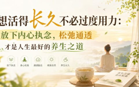 想长寿别太用力：放下执念，松弛通透才是最好的养生