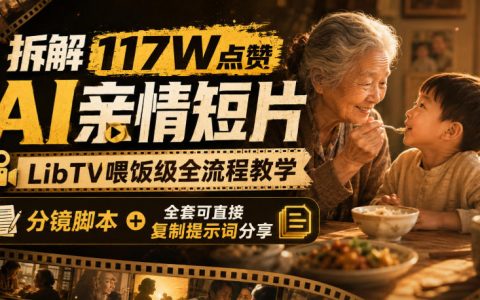如何复刻117万赞AI亲情短片？LibTV手把手全流程教学，分镜脚本+可复制提示词打包分享
