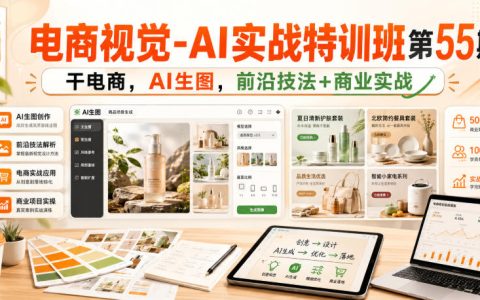 干电商的你如何用AI生图做电商视觉？第55期：前沿技法与商业实战