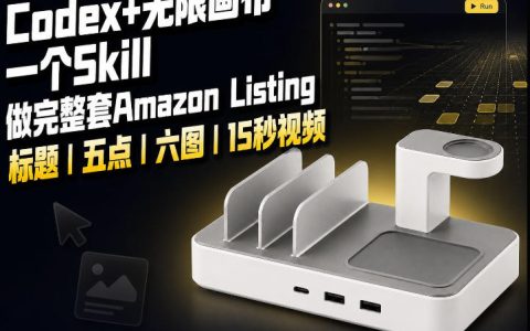 一个Codex Skill如何搞定Amazon Listing？标题、五点、六图与视频全流程复盘