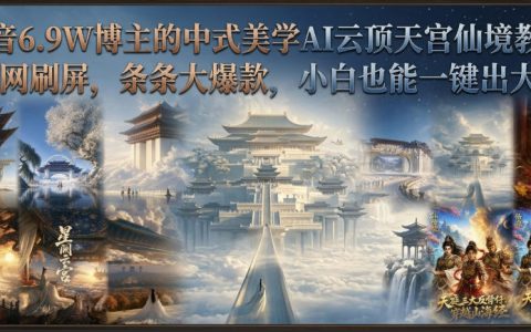 抖音6.9W博主的AI中式美学“云顶天宫”教程凭什么全网刷屏？小白也能一键出大片