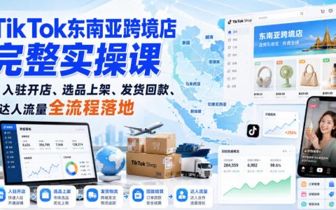 从0到1搞定TikTok东南亚跨境店：入驻开店、选品上架、发货回款与达人流量全流程SOP
