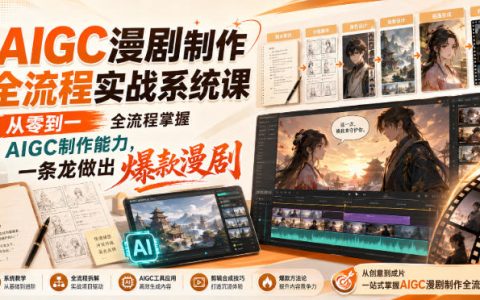 零基础如何用AIGC做出爆款漫剧？全流程实战系统课带你从入门到精通