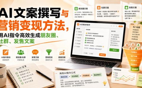 如何用AI写出能变现的文案？一套指令搞定朋友圈、社群与发售