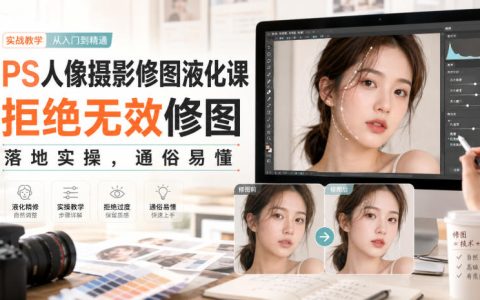 PS人像液化实战课：拒绝无效修图，通俗易懂的落地指南