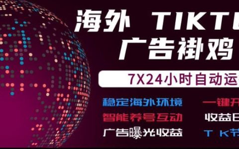 海外TikTok挂G流量如何变现？7×24自动运行、广告曝光收益与日结模式深度揭秘