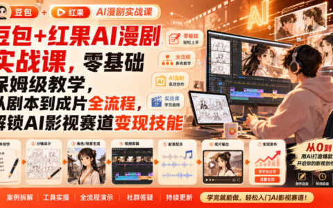 小白如何用豆包+红果做AI漫剧？从剧本到成片的全流程保姆级实战与变现指南