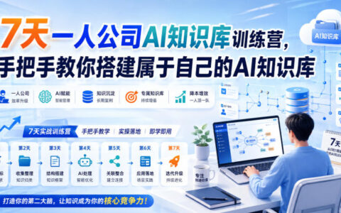 一人公司如何在7天内搭建专属AI知识库？手把手实战指南