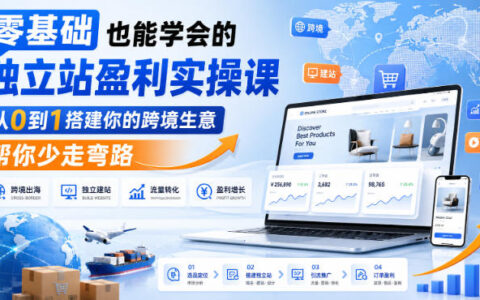 小白如何从0到1搭建独立站并实现盈利？跨境生意手把手实操与避坑指南