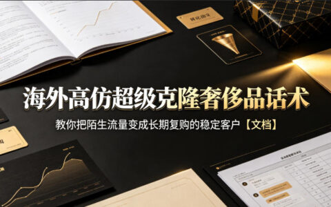 如何用海外高仿“超级克隆”奢侈品话术，把陌生流量转化为长期复购的稳定客户？