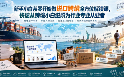 从0到1：进口跨境全方位解读课，助你快速从小白进阶为行业专业从业者