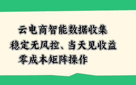 云电商智能数据采集真的能零风控当天见收益吗？零成本矩阵操作揭秘