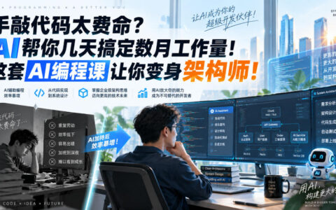 手敲代码太费命？这门AI编程课教你几天搞定数月工作，助你进阶架构师（附原创双语字幕）
