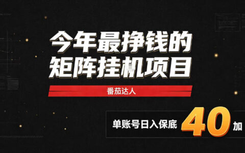2026热门副业风口：番茄达人矩阵全自动挂G，单号保底日入40+、无需人工盯守，真相揭秘