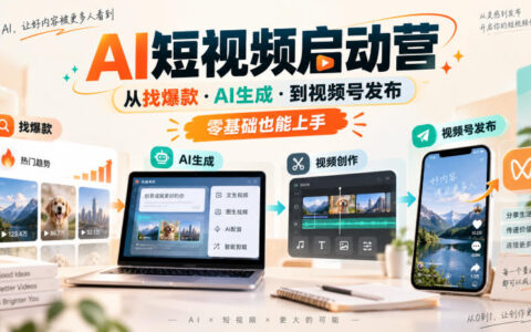零基础也能做AI短视频：从爆款选题、AI生成到视频号发布的全流程指南