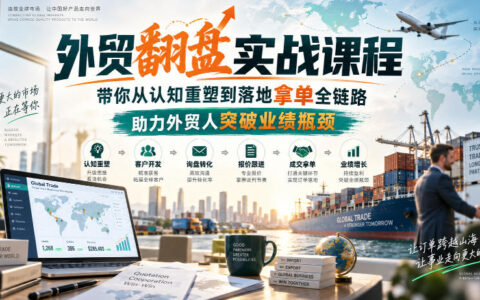 外贸翻盘实战课：从认知重塑到落地拿单的全链路打法，助你突破业绩瓶颈