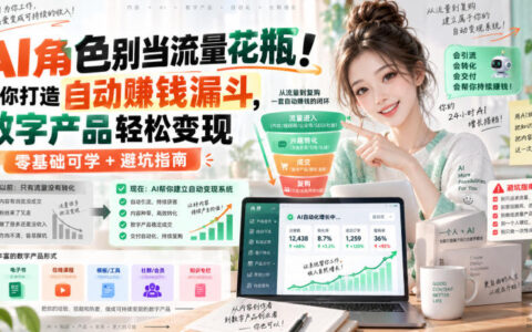 别把AI人设当流量花瓶：零基础手把手搭建自动赚钱漏斗，数字产品轻松变现（附避坑指南）
