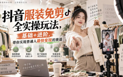 抖音服装“免剪”玩法全解析：从基础到进阶，普通人最快变现的实操路径
