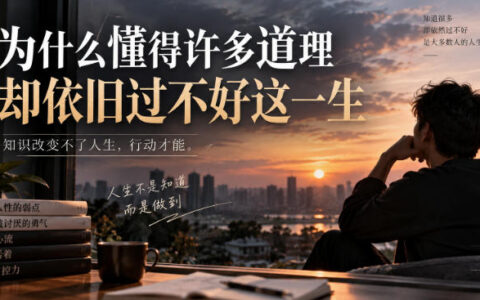 为什么你明白了那么多道理，却依然过不好这一生？