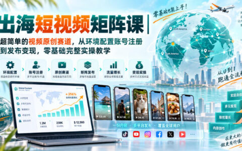 出海短视频矩阵怎么做？从环境配置、账号注册到发布变现，零基础保姆级原创实操