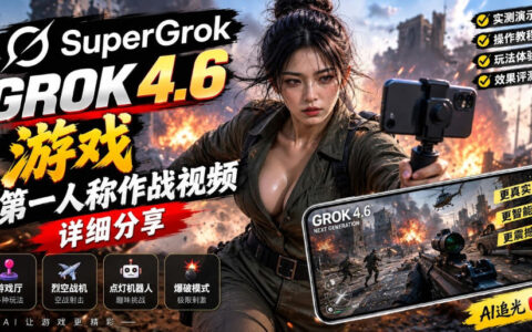 Grok 4.6真能做游戏吗？第一人称战斗实测与玩法全解析