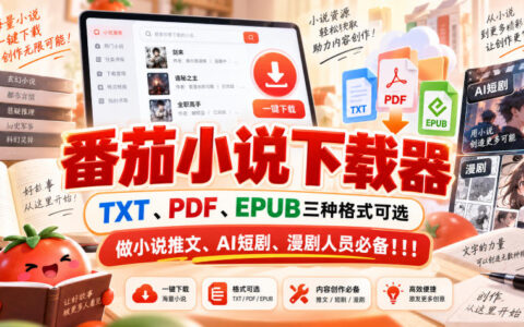 为什么做小说推文、AI短剧、漫剧的人都离不开番茄小说下载器？TXT/PDF/EPUB三种格式一键搞定