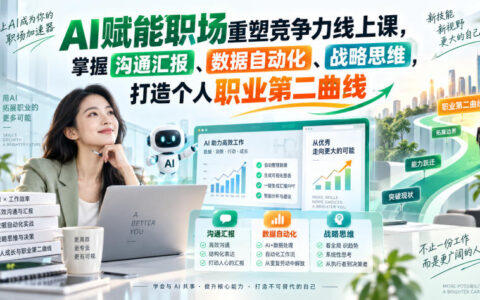 AI如何重塑职场竞争力：掌握沟通汇报、数据自动化与战略思维，打造职业第二曲线