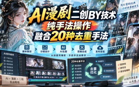 AI漫剧二创怎么做更合规？纯手工流程+20种提升原创度的方法