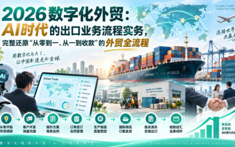 2026数字化外贸怎么做？AI时代出口业务实操：从0到1、从1到收款的全流程指南