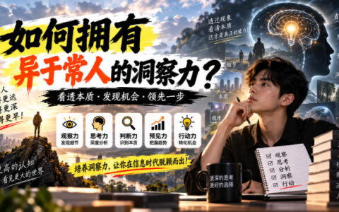 普通人如何拥有异于常人的洞察力？一套可复制的方法论