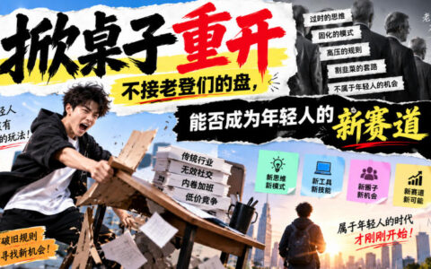 不接老一辈的盘，掀桌子重开，真能成为年轻人的新赛道吗？
