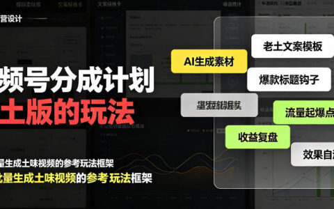 我用AI做视频号分成的土味玩法，流量爆了，日入300+：为什么越土越高级