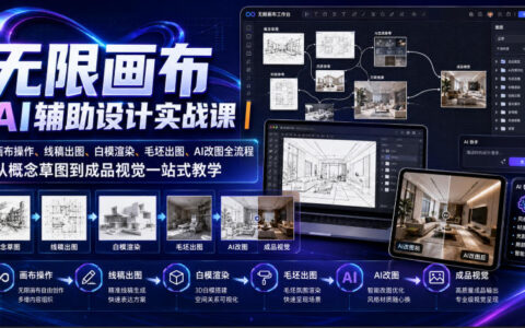 如何用AI在无限画布完成从概念草图到成品视觉？画布操作、线稿、白模、毛坯、改图全流程实战（0923更新）