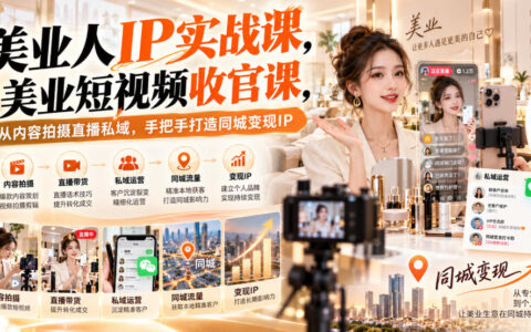 美业人如何从内容拍摄到直播私域，手把手打造同城变现IP？